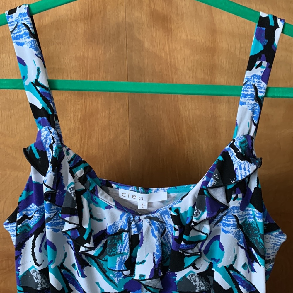Cleo Abstract Ruffle Tank - Picture 5 of 9
